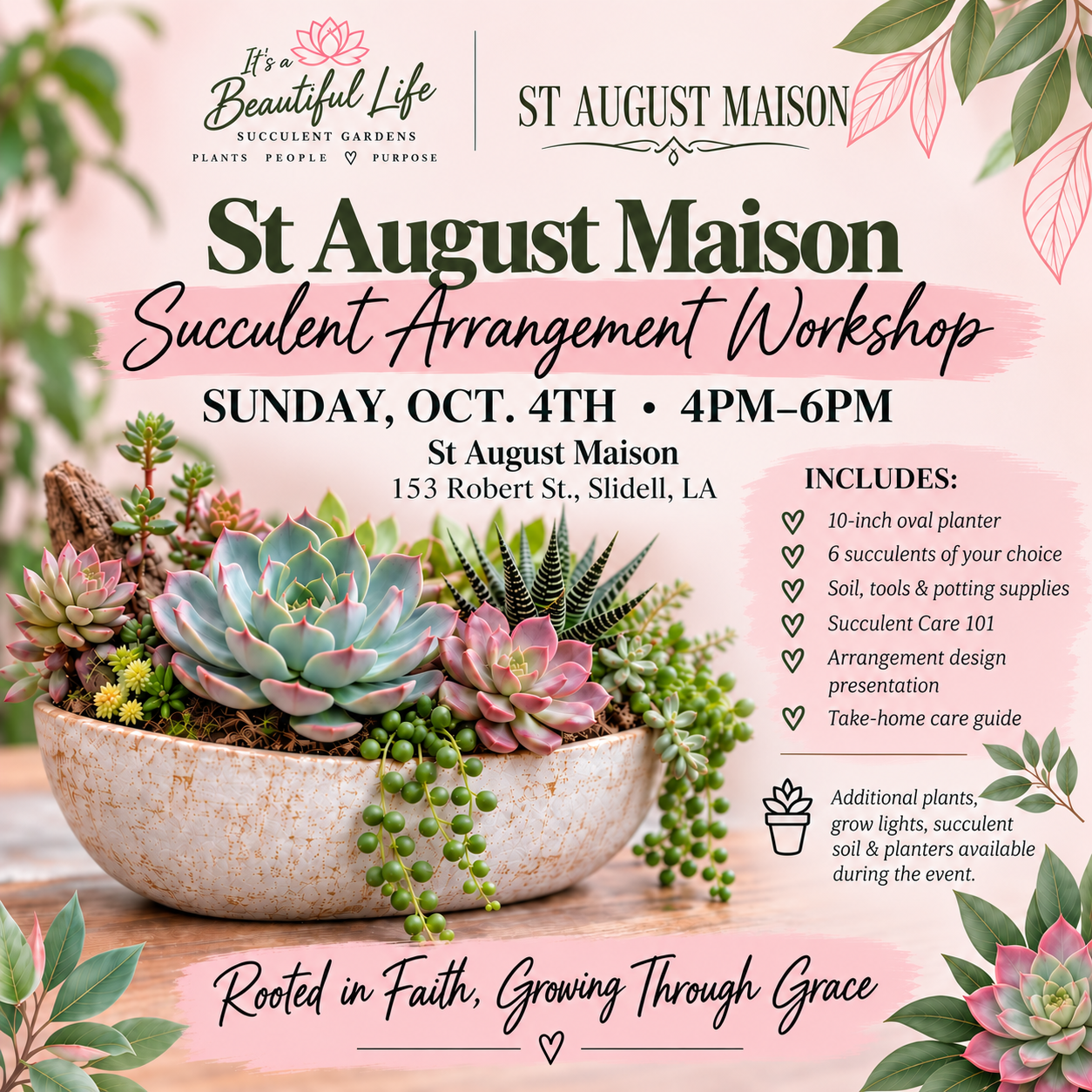 Succulent Arrangement Workshop