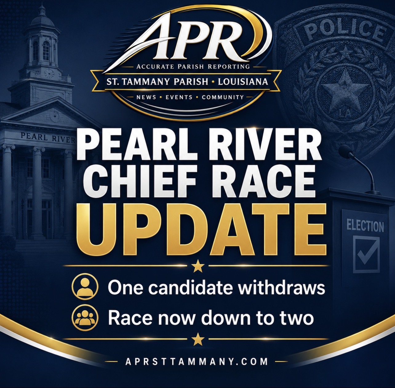 FLOYD TRASCHER WITHDRAWS FROM PEARL RIVER POLICE CHIEF RACE