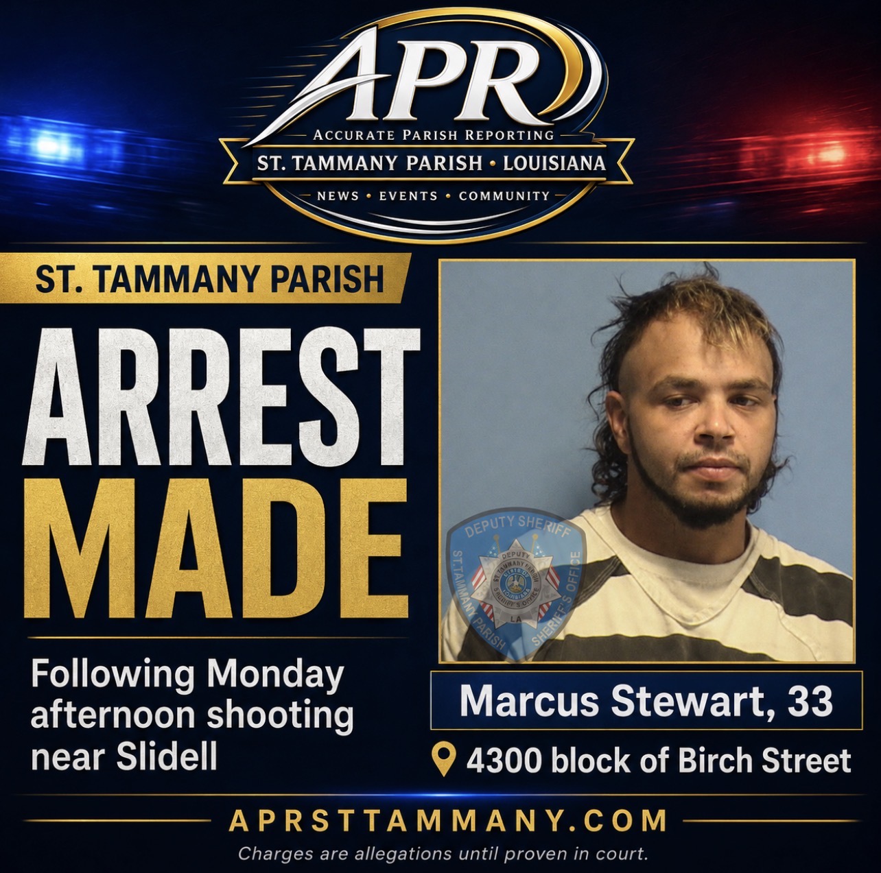 Man Arrested Following Shooting Near Slidell