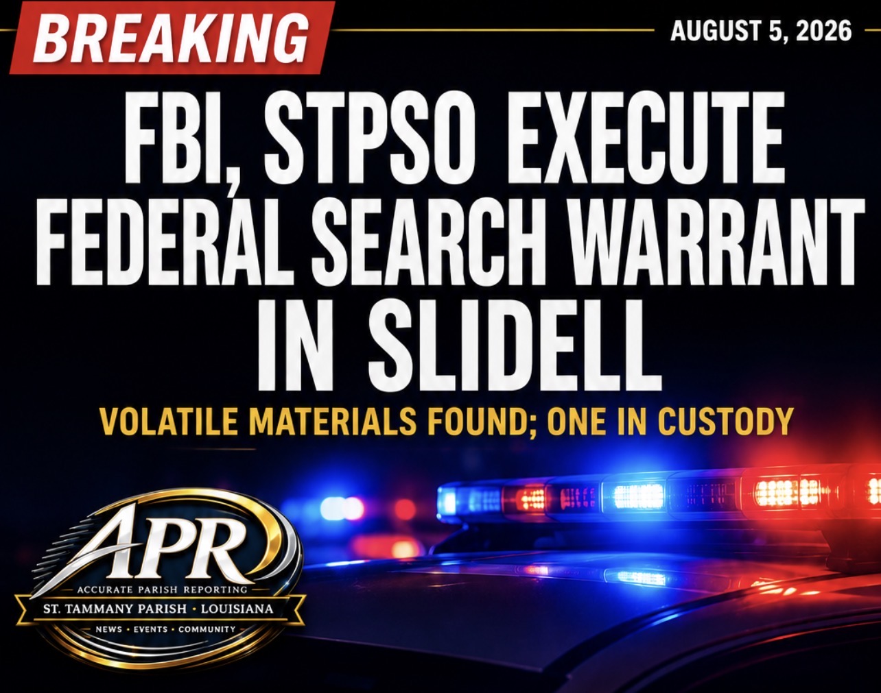 FBI, STPSO Execute Federal Search Warrant in Slidell