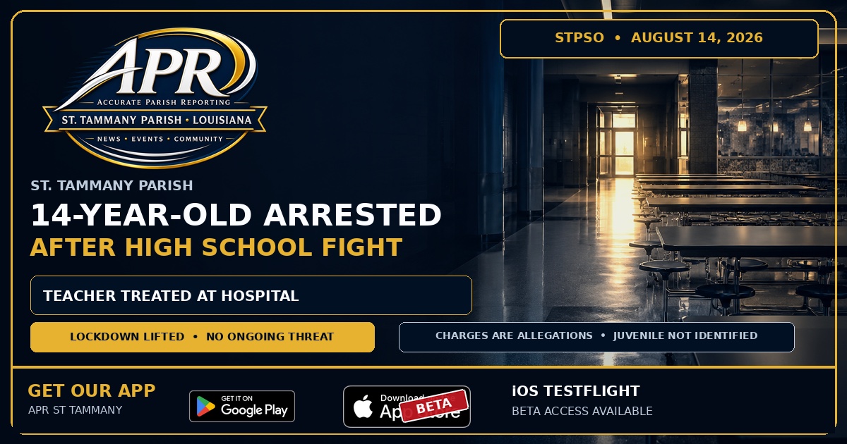 14-Year-Old Arrested After High School Fight Injures Teacher, Strikes SRO