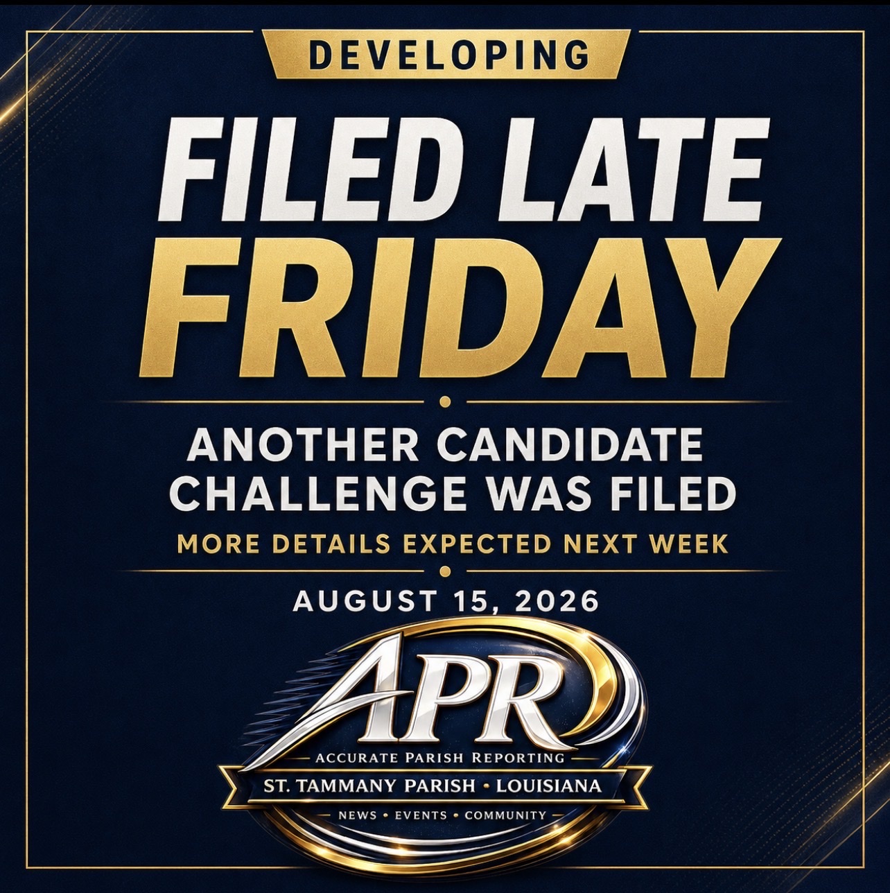 Another formal challenge to a candidate’s qualifications was filed late Friday