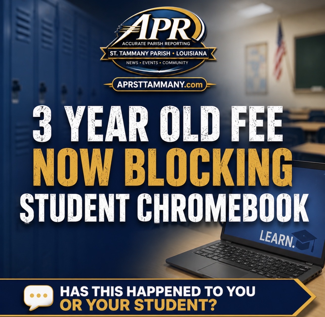 Parent Questions Why Three Year Old Fee Is Now Blocking Student Chromebook