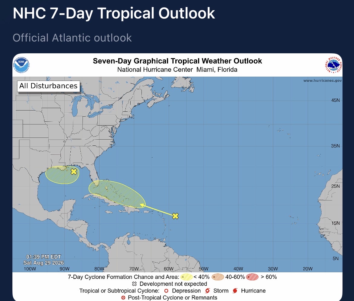 Two Tropical Disturbances Being Watched in the Atlantic