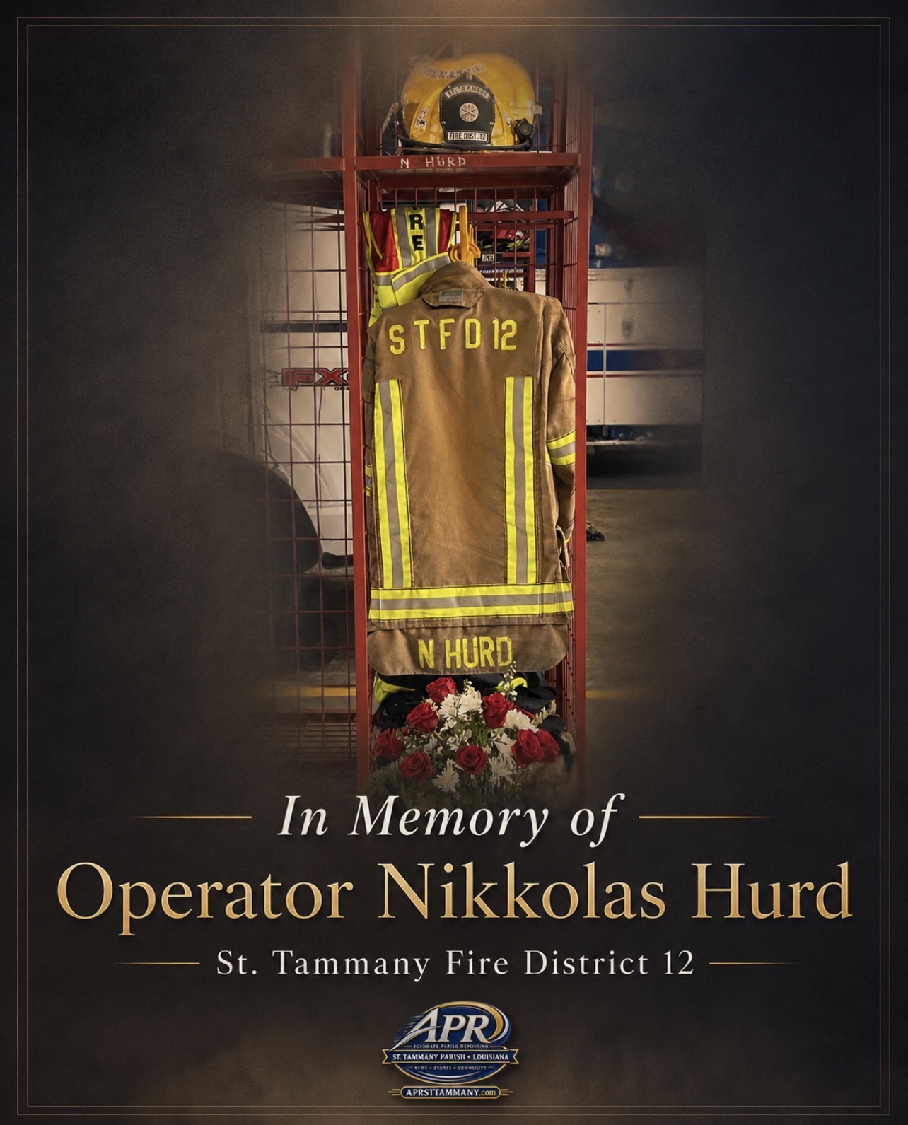 St. Tammany Fire District 12 Mourns Loss of Operator Nikkolas Hurd