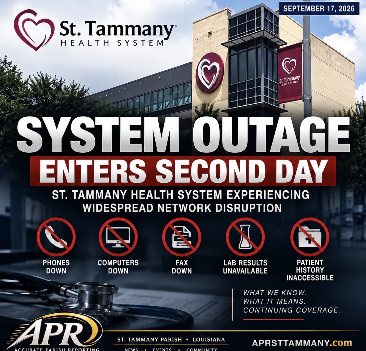 St. Tammany Health System Reports Network Problems as Employee Describes Widespread Internal Outage