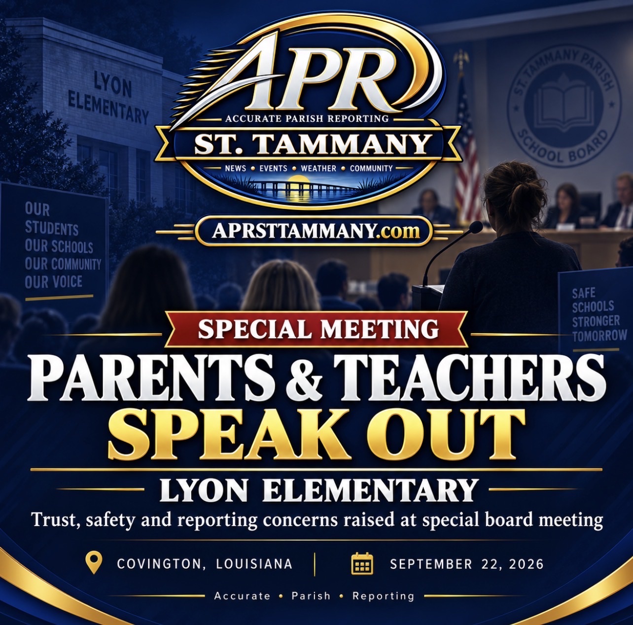 Parents, Teachers Tell St. Tammany School Board Trust Has Been Broken Following Lyon Elementary Reporting Failures