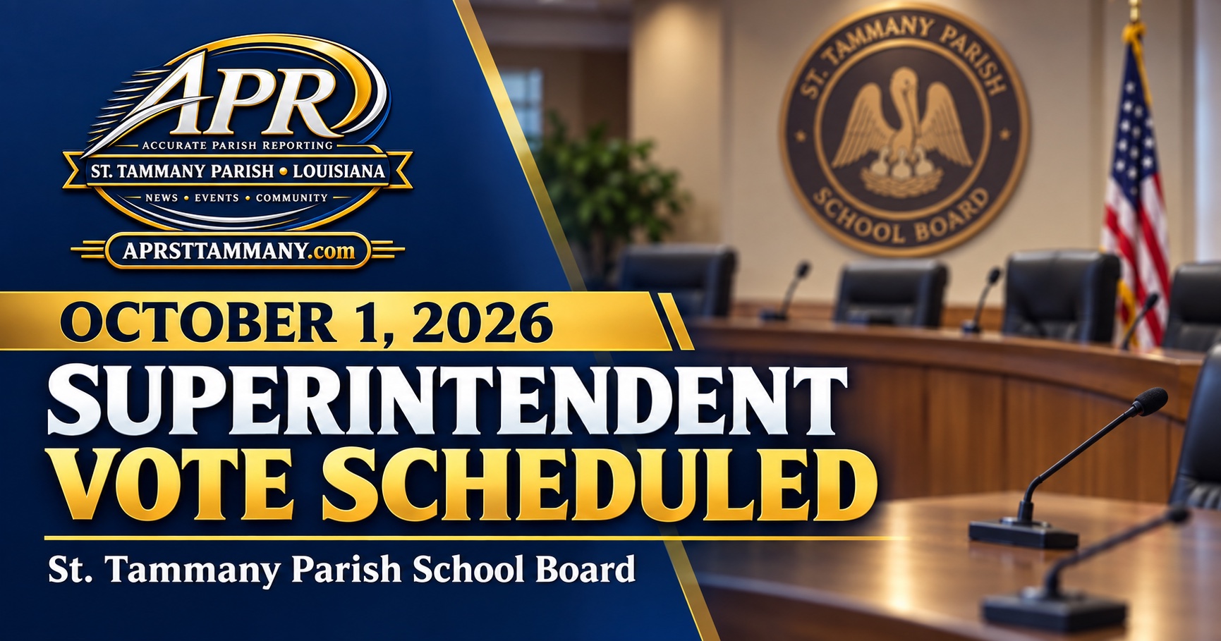 St. Tammany School Board Calls Special Meeting to Vote on Interim Superintendent