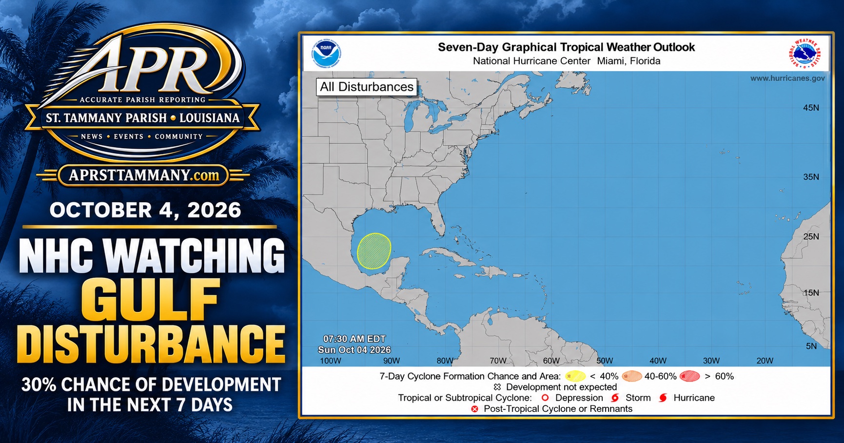 NHC Monitoring Southwestern Gulf for Possible Tropical Development