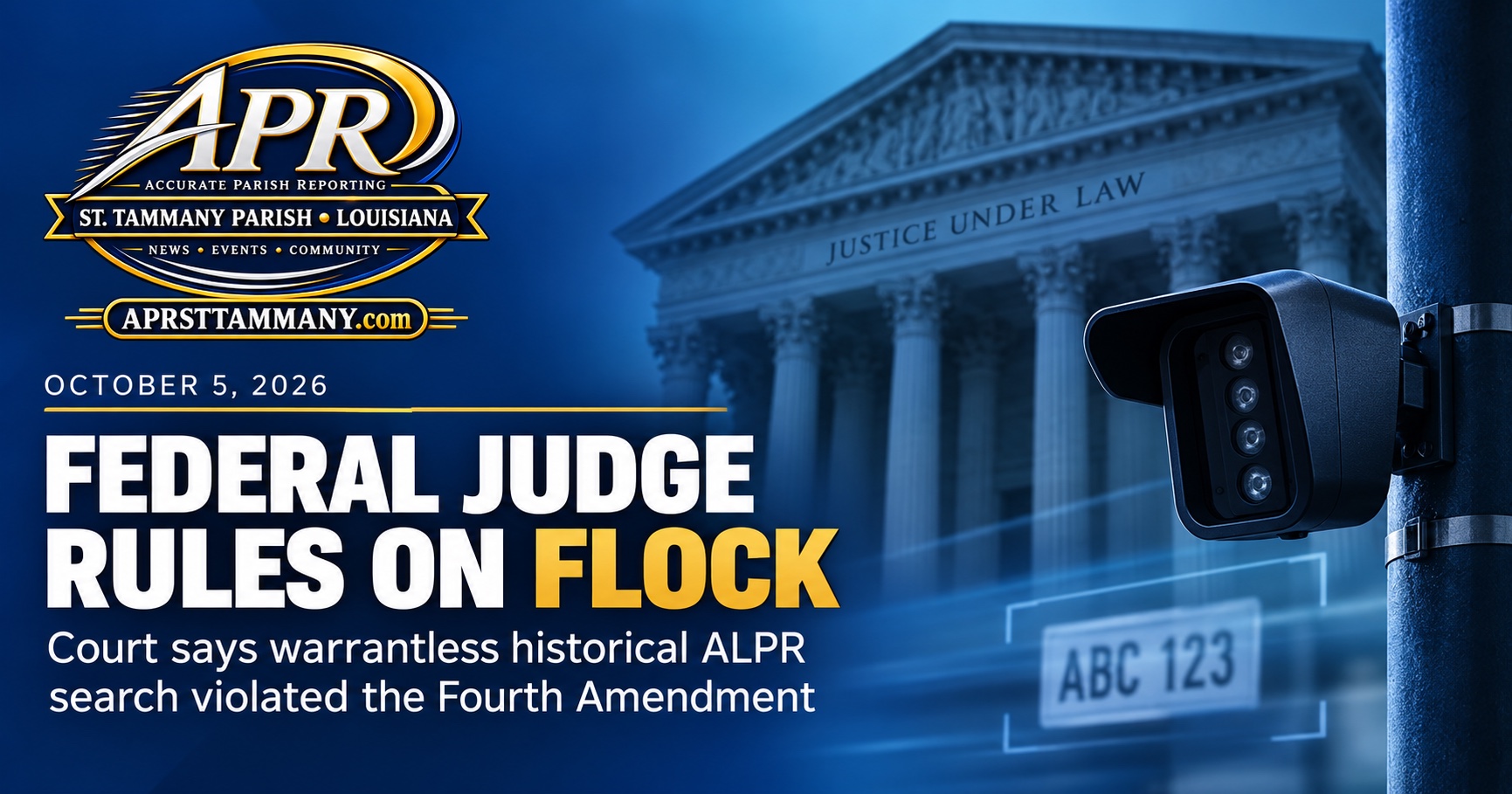 Federal Judge Rules Warrantless ALPR History Search Violated Fourth Amendment