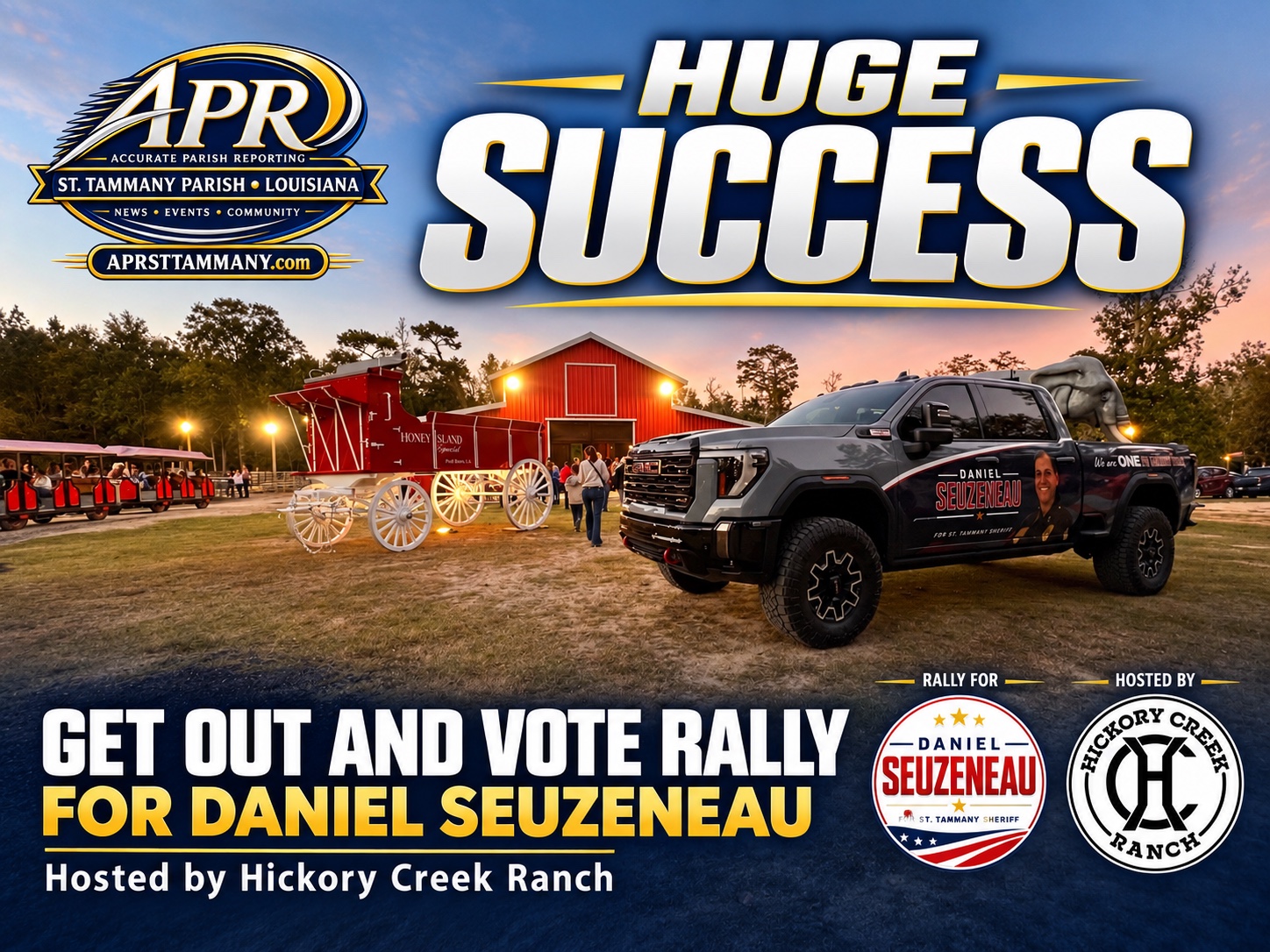 HUNDREDS TURN OUT FOR DANIEL SEUZENEAU GET OUT THE VOTE RALLY IN PEARL RIVER