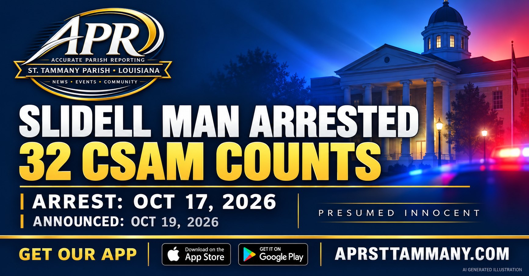 Slidell man arrested on 32 counts involving child sexual abuse material