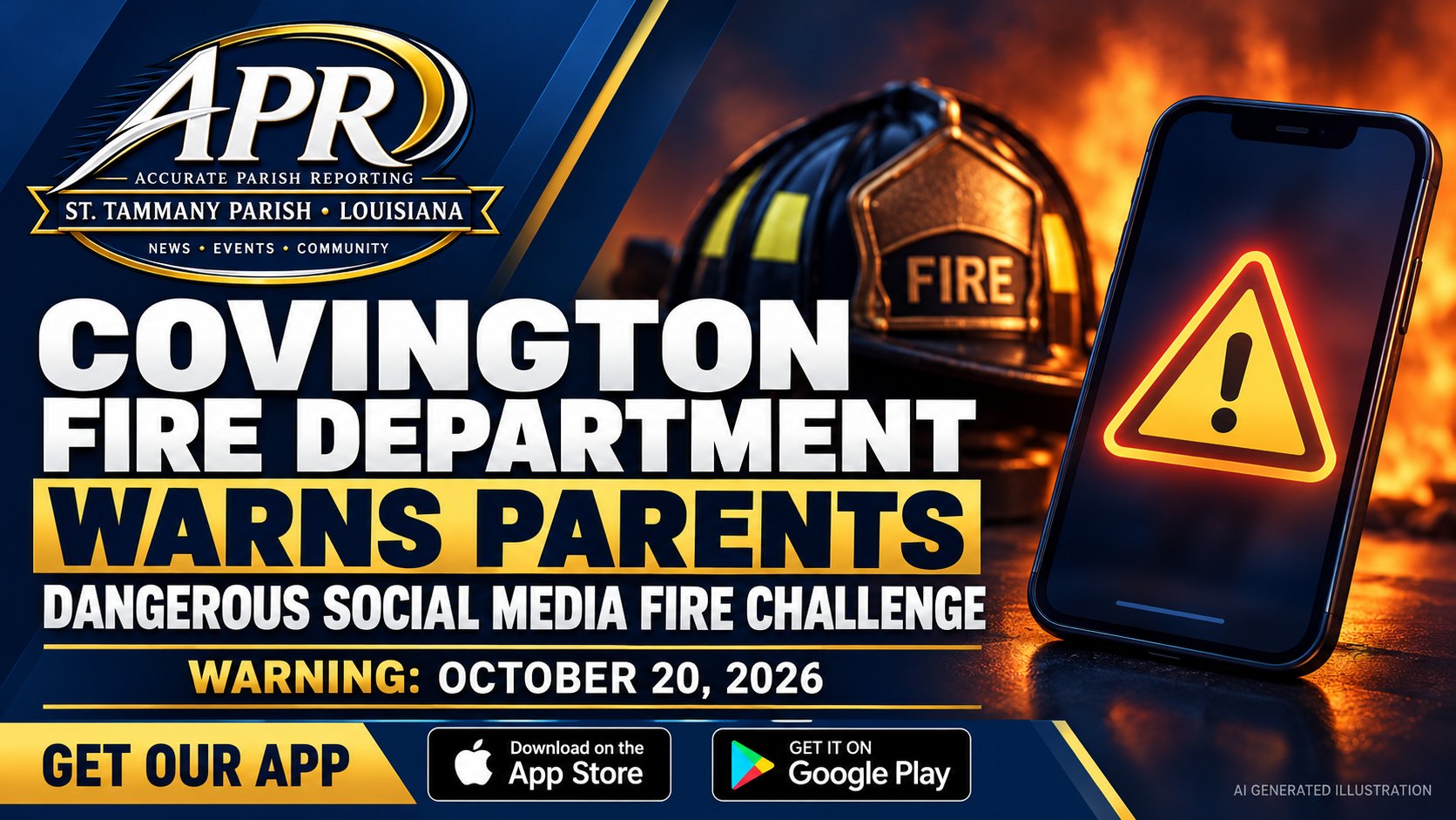 Covington Fire Department Warns Parents About Dangerous Social Media Fire Challenge