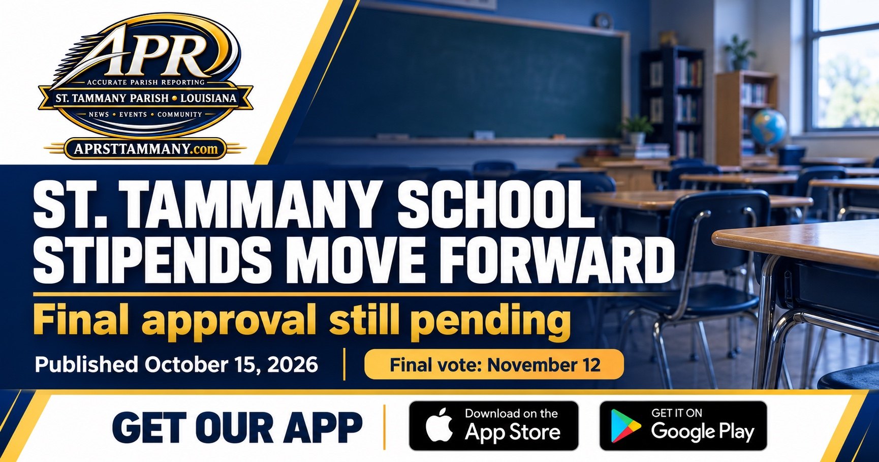 St. Tammany school board advances employee stipends, with final approval pending